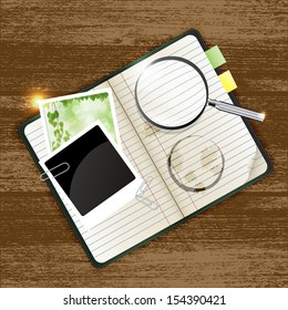 organizer on flower background can be used for website decoration, icon or holiday design
