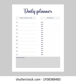 Organizer pages daily life template layout design goals