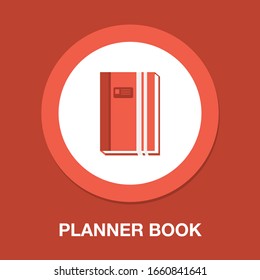 Organizer Planner Book Icon - Address Notebook, Organizer Icon - Diary Note Object