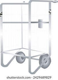 Organizer push cart for transporting products and objects
