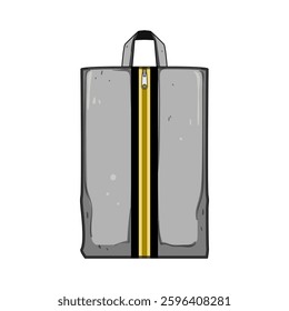 organizer shoe bag cartoon. portable waterproof, durable lightweight, breathable foldable organizer shoe bag sign. isolated symbol vector illustration