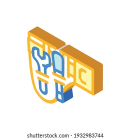 organizer for tools isometric icon vector. organizer for tools sign. isolated symbol illustration