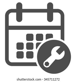 Organizer Tools vector icon. Style is flat symbol, gray color, rounded angles, white background.