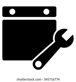 Organizer Tuning vector icon. Style is flat symbol, black color, rounded angles, white background.