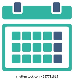 Organizer vector icon. Style is bicolor flat symbol, cobalt and cyan colors, rounded angles, white background.