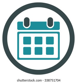 Organizer vector icon. Style is bicolor flat rounded symbol, soft blue colors, rounded angles, white background.
