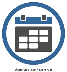 Organizer vector icon. Style is bicolor flat rounded symbol, cobalt and gray colors, rounded angles, white background.