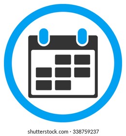 Organizer vector icon. Style is bicolor flat rounded symbol, blue and gray colors, rounded angles, white background.