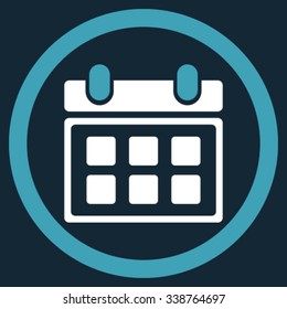 Organizer vector icon. Style is bicolor flat rounded symbol, blue and white colors, rounded angles, dark blue background.