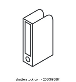 Organizer vertical tray for storing documents and folders, office and school stationery, back to school, contour black-and-white freehand drawing, isolated doodle on a white background drawing.