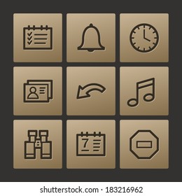 Organizer web icons, buttons set