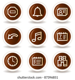 Organizer web icons, chocolate buttons