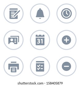 Organizar iconos web, serie de líneas de círculo
