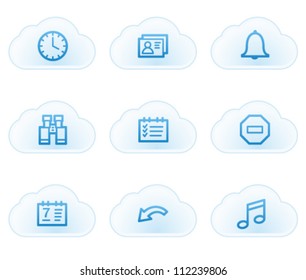 Organizar iconos web, botones en la nube
