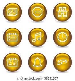 Organizer web icons, gold glossy series