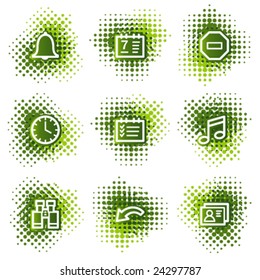 Organizer web icons, green dots series