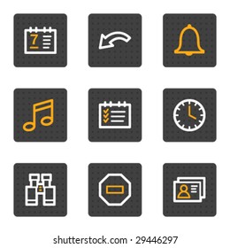 Organizer web icons, grey buttons series