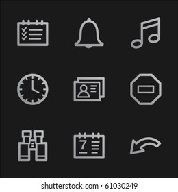 Organizer web icons , grey mobile style