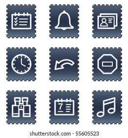 Organizer web icons, navy stamp series