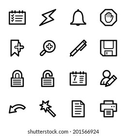 Organizer web icons set