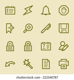 Conjunto de iconos Web Organizador