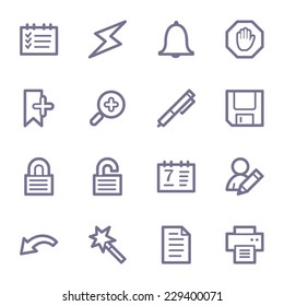 Organizer Web Icons Set