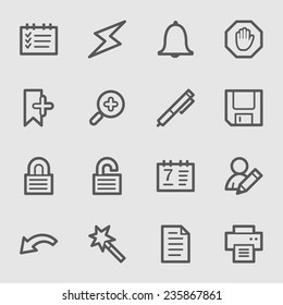 Organizer Web Icons Set
