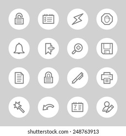Organizer Web Icons Set