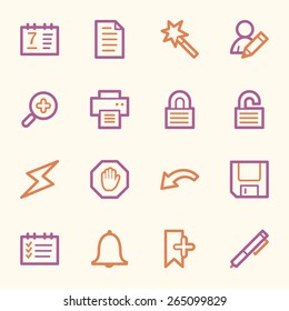 Organizer Web Icons Set