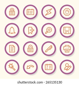 Organizer Web Icons Set
