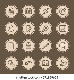 Organizer Web Icons Set