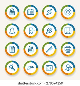 Organizer Web Icons Set