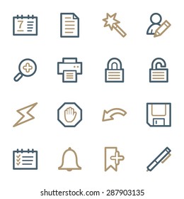 Organizer Web Icons Set