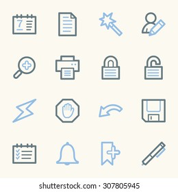 Organizer Web Icons Set