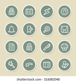 Organizer Web Icons Set