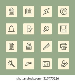 Organizer Web Icons Set