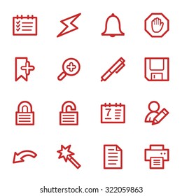 Organizer Web Icons Set