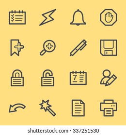 Organizer Web Icons Set