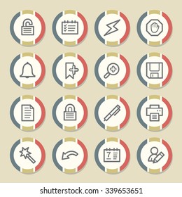 Organizer Web Icons Set