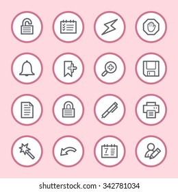Organizer Web Icons Set