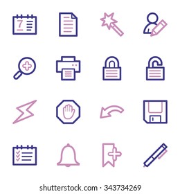 Organizer Web Icons Set