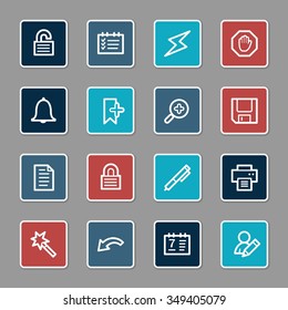 Organizer Web Icons Set
