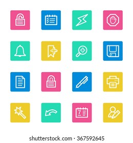 Organizer Web Icons Set
