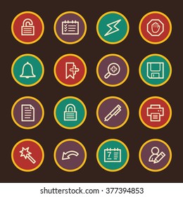 Organizer Web Icons Set