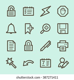 Conjunto de iconos Web Organizador