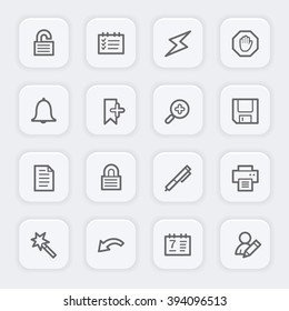 Organizer Web Icons Set