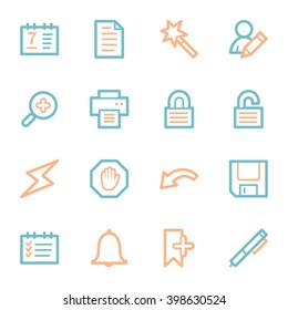 Organizer Web Icons Set