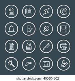 Organizer Web Icons Set