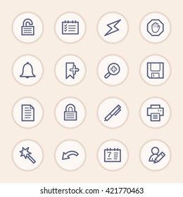 Organizer Web Icons Set