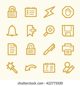 Organizer Web Icons Set